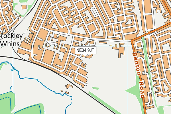 NE34 9JT map - OS VectorMap District (Ordnance Survey)