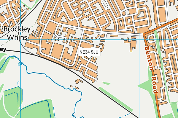 NE34 9JU map - OS VectorMap District (Ordnance Survey)