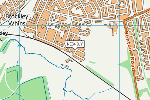 NE34 9JY map - OS VectorMap District (Ordnance Survey)