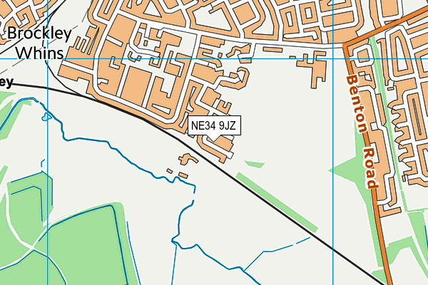 NE34 9JZ map - OS VectorMap District (Ordnance Survey)