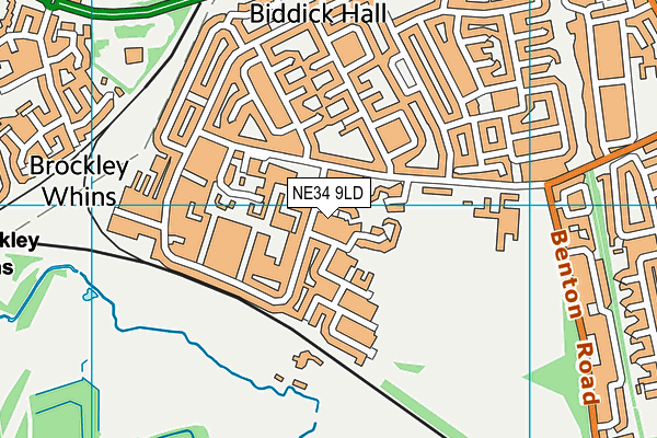 NE34 9LD map - OS VectorMap District (Ordnance Survey)