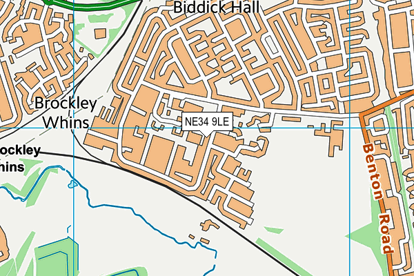 NE34 9LE map - OS VectorMap District (Ordnance Survey)