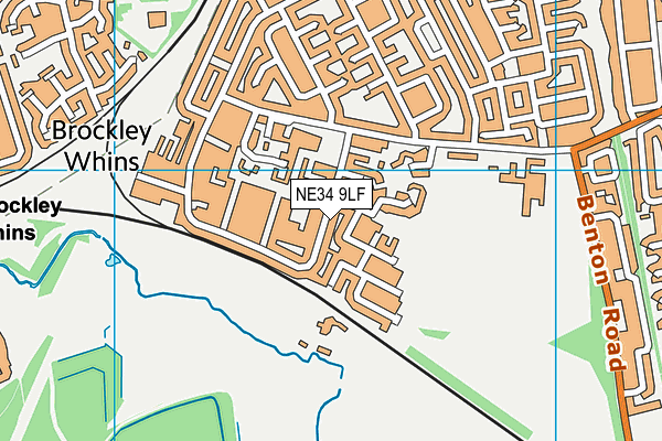 NE34 9LF map - OS VectorMap District (Ordnance Survey)