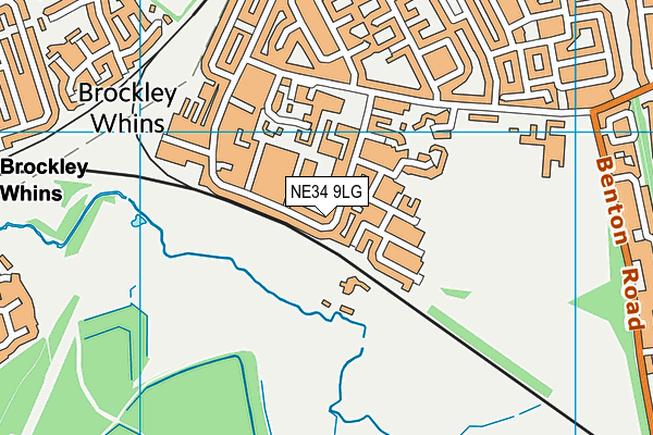 NE34 9LG map - OS VectorMap District (Ordnance Survey)