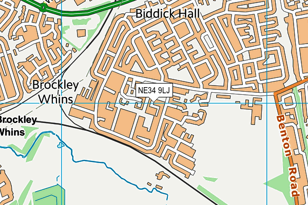 NE34 9LJ map - OS VectorMap District (Ordnance Survey)