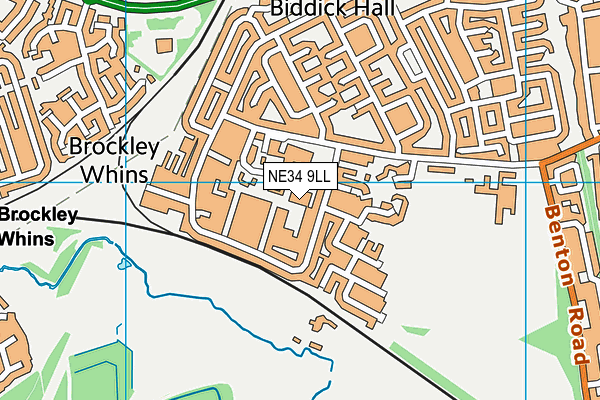 NE34 9LL map - OS VectorMap District (Ordnance Survey)