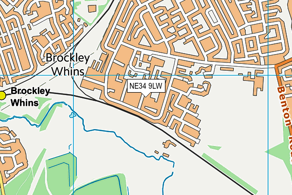 NE34 9LW map - OS VectorMap District (Ordnance Survey)