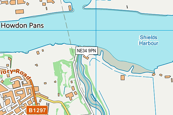 NE34 9PN map - OS VectorMap District (Ordnance Survey)