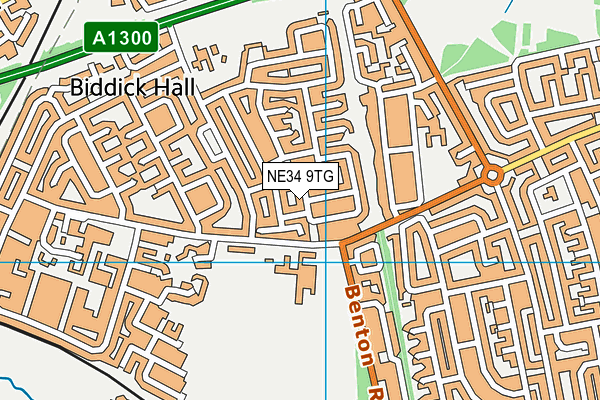 NE34 9TG map - OS VectorMap District (Ordnance Survey)