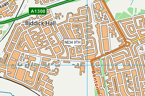 NE34 9TH map - OS VectorMap District (Ordnance Survey)