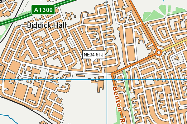 NE34 9TJ map - OS VectorMap District (Ordnance Survey)