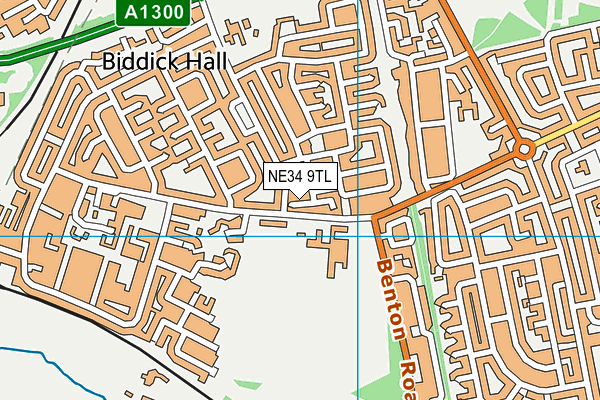 NE34 9TL map - OS VectorMap District (Ordnance Survey)