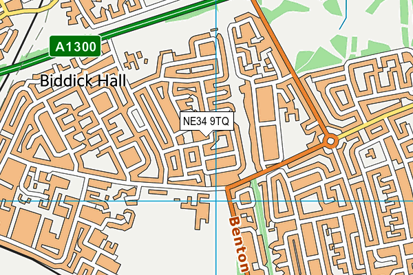 NE34 9TQ map - OS VectorMap District (Ordnance Survey)