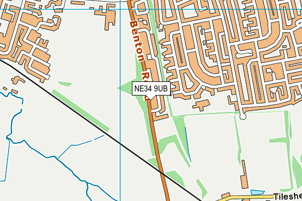 NE34 9UB map - OS VectorMap District (Ordnance Survey)