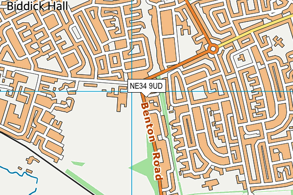 NE34 9UD map - OS VectorMap District (Ordnance Survey)