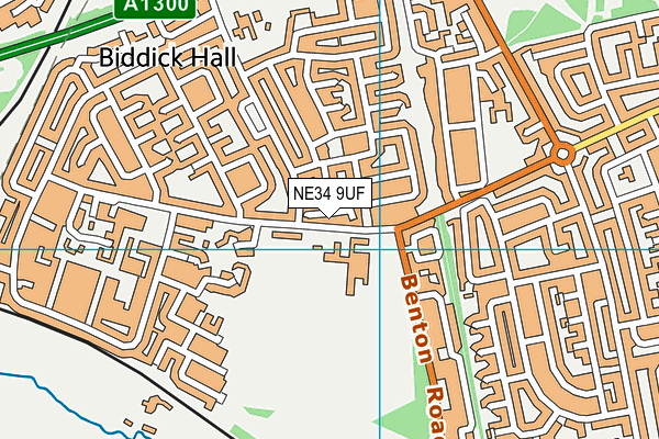 NE34 9UF map - OS VectorMap District (Ordnance Survey)