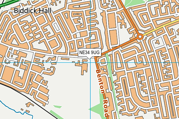 NE34 9UG map - OS VectorMap District (Ordnance Survey)