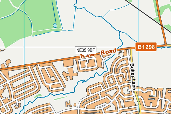 NE35 9BF map - OS VectorMap District (Ordnance Survey)