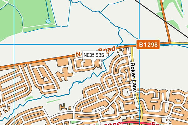 NE35 9BS map - OS VectorMap District (Ordnance Survey)