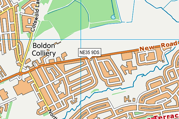 Boldon Community Association map (NE35 9DS) - OS VectorMap District (Ordnance Survey)