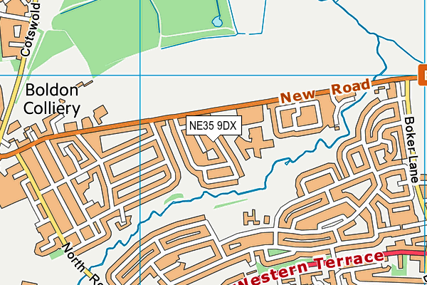 NE35 9DX map - OS VectorMap District (Ordnance Survey)