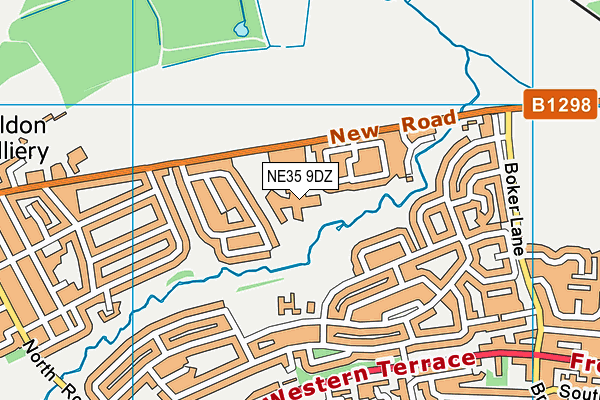 Boldon School map (NE35 9DZ) - OS VectorMap District (Ordnance Survey)