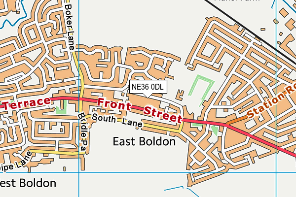 Helen Gibson Nursery School map (NE36 0DL) - OS VectorMap District (Ordnance Survey)