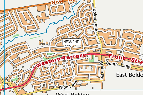 NE36 0HD map - OS VectorMap District (Ordnance Survey)
