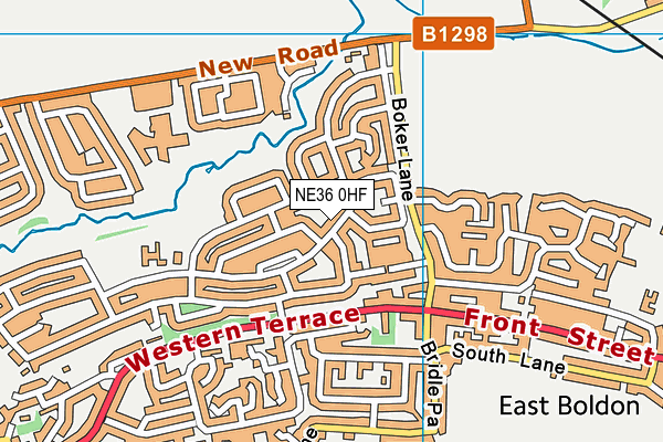 NE36 0HF map - OS VectorMap District (Ordnance Survey)