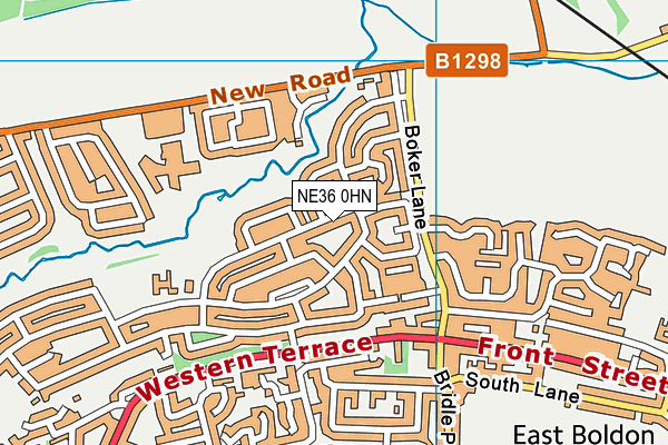 NE36 0HN map - OS VectorMap District (Ordnance Survey)