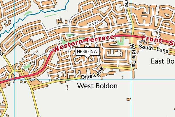 NE36 0NW map - OS VectorMap District (Ordnance Survey)
