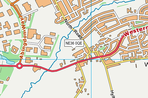 NE36 0QE map - OS VectorMap District (Ordnance Survey)