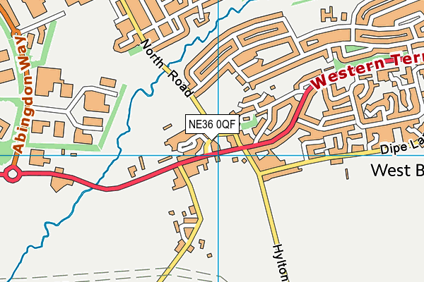 NE36 0QF map - OS VectorMap District (Ordnance Survey)