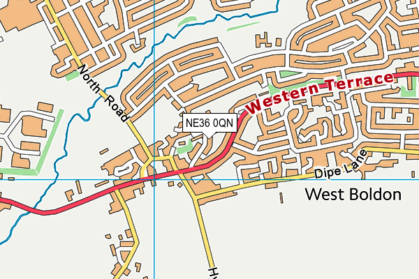 NE36 0QN map - OS VectorMap District (Ordnance Survey)