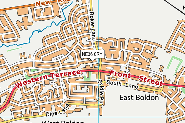 NE36 0RY map - OS VectorMap District (Ordnance Survey)