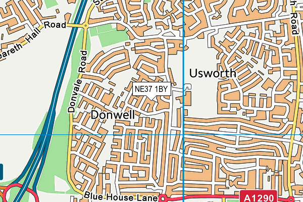 NE37 1BY map - OS VectorMap District (Ordnance Survey)