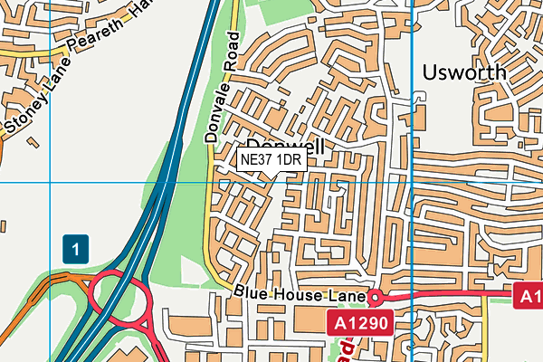 NE37 1DR map - OS VectorMap District (Ordnance Survey)