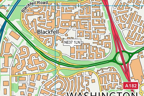 NE37 1LN map - OS VectorMap District (Ordnance Survey)