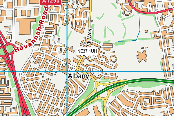 NE37 1UH map - OS VectorMap District (Ordnance Survey)