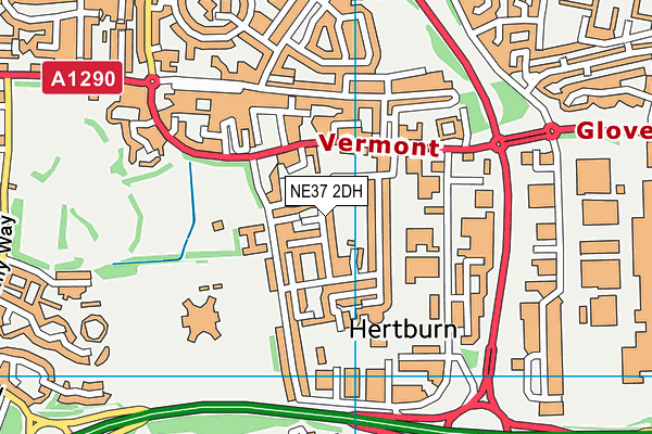 NE37 2DH map - OS VectorMap District (Ordnance Survey)