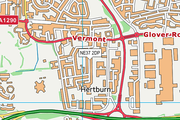 NE37 2DP map - OS VectorMap District (Ordnance Survey)