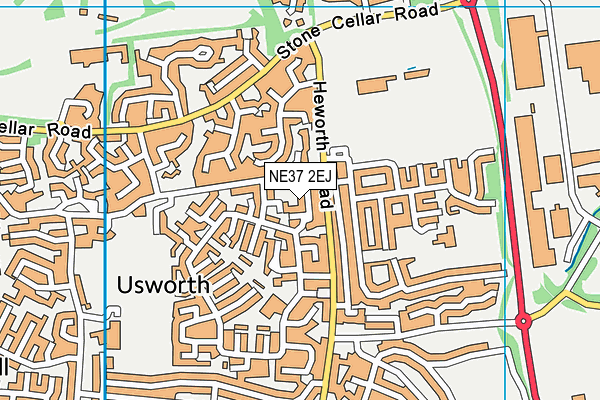 NE37 2EJ map - OS VectorMap District (Ordnance Survey)