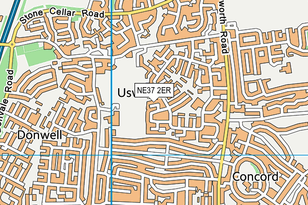 NE37 2ER map - OS VectorMap District (Ordnance Survey)