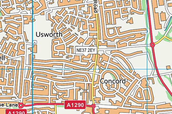 NE37 2EY map - OS VectorMap District (Ordnance Survey)