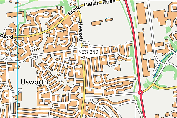 NE37 2ND map - OS VectorMap District (Ordnance Survey)