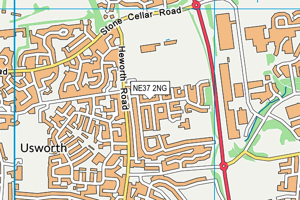 NE37 2NG map - OS VectorMap District (Ordnance Survey)