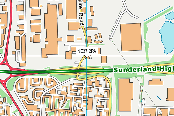 NE37 2PA map - OS VectorMap District (Ordnance Survey)