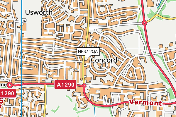 NE37 2QA map - OS VectorMap District (Ordnance Survey)