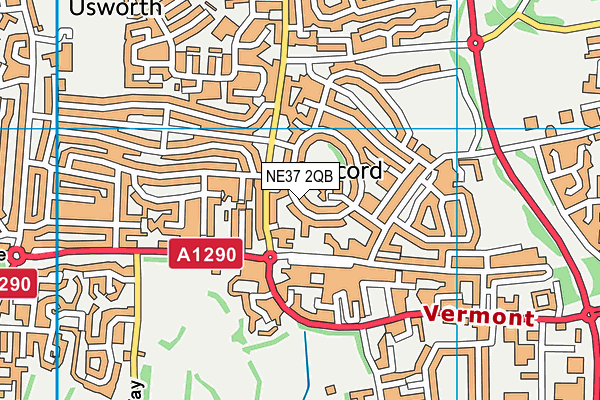 NE37 2QB map - OS VectorMap District (Ordnance Survey)