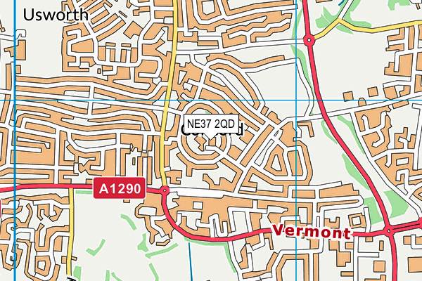 NE37 2QD map - OS VectorMap District (Ordnance Survey)